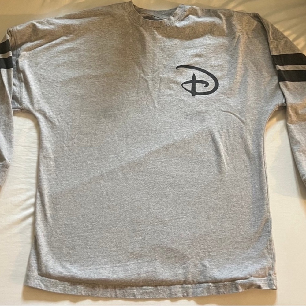 Disney Parks Disney World Spirit Jersey Grey & Black Mickey Shirt Unisex Small